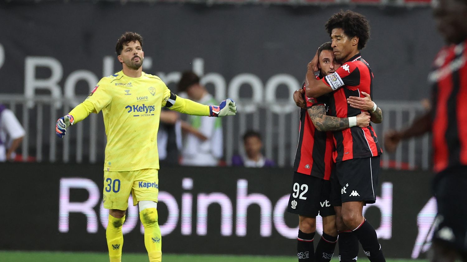 Nice secures ligue 1 status with playoff victory over saint-etienne