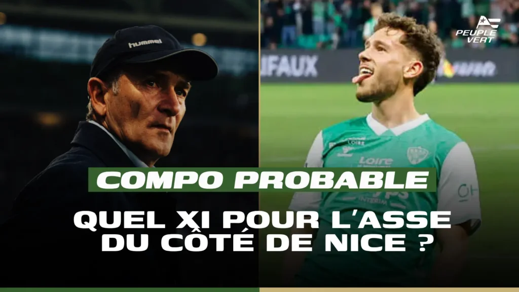 ASSE faces Nice: stéphanoise lineup revealed for Ligue 1 playoff showdown
