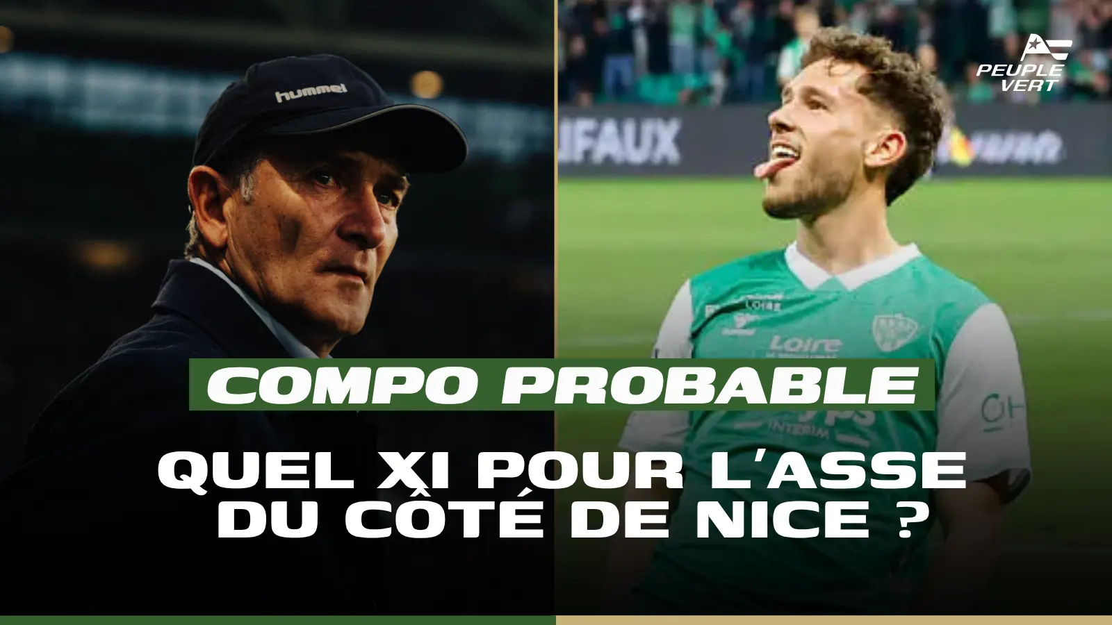 ASSE faces Nice: stéphanoise lineup revealed for Ligue 1 playoff showdown