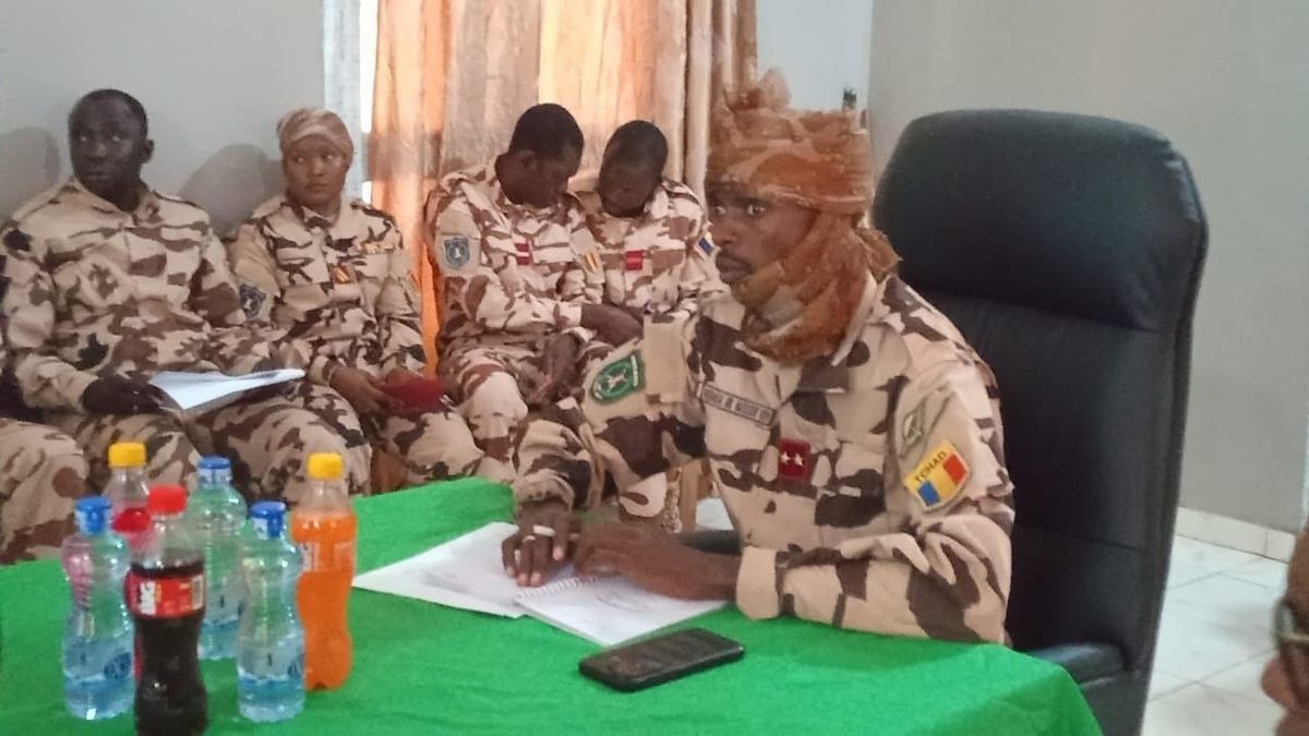 Chad and Central African Republic joint forces patrolling the border