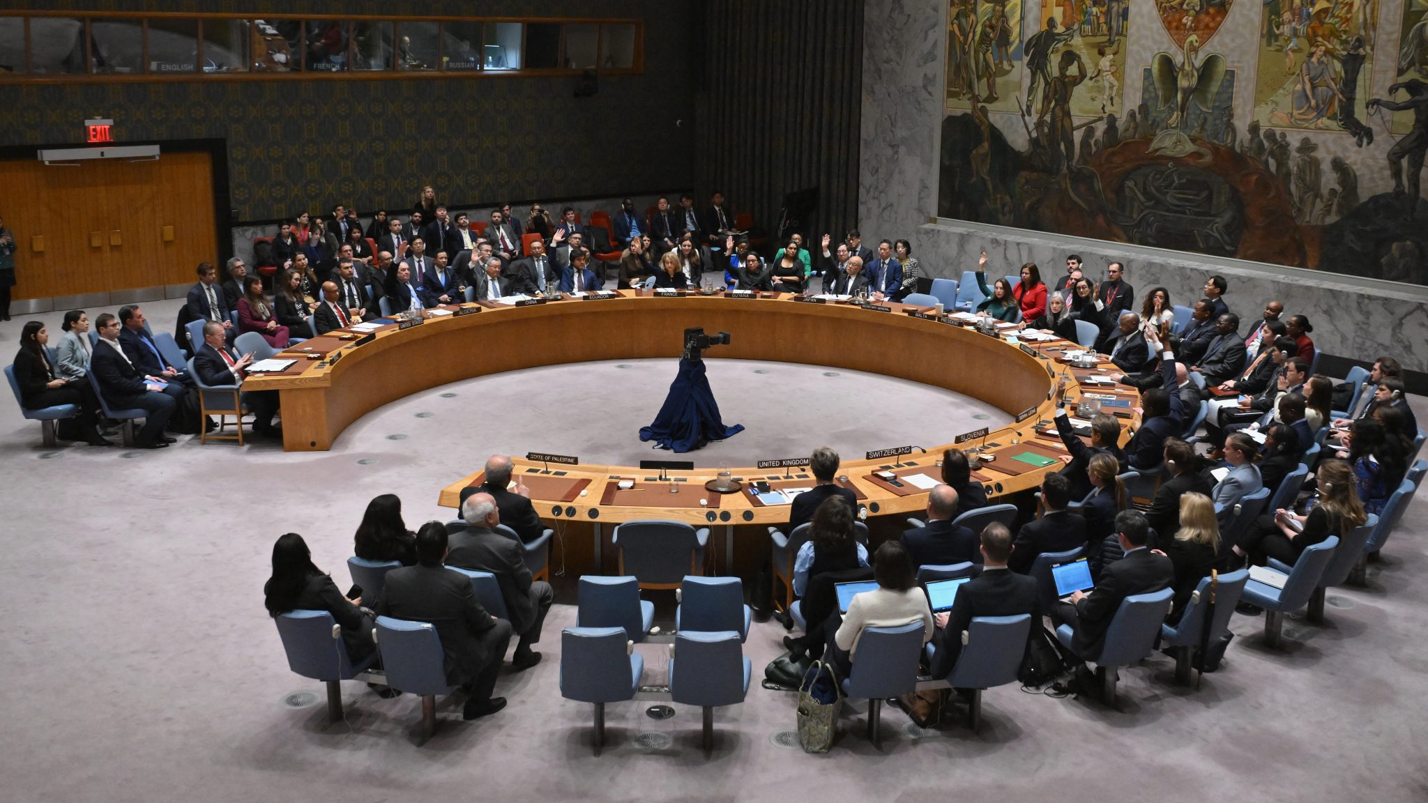 UN Security Council meeting discussing Mali's terror attacks