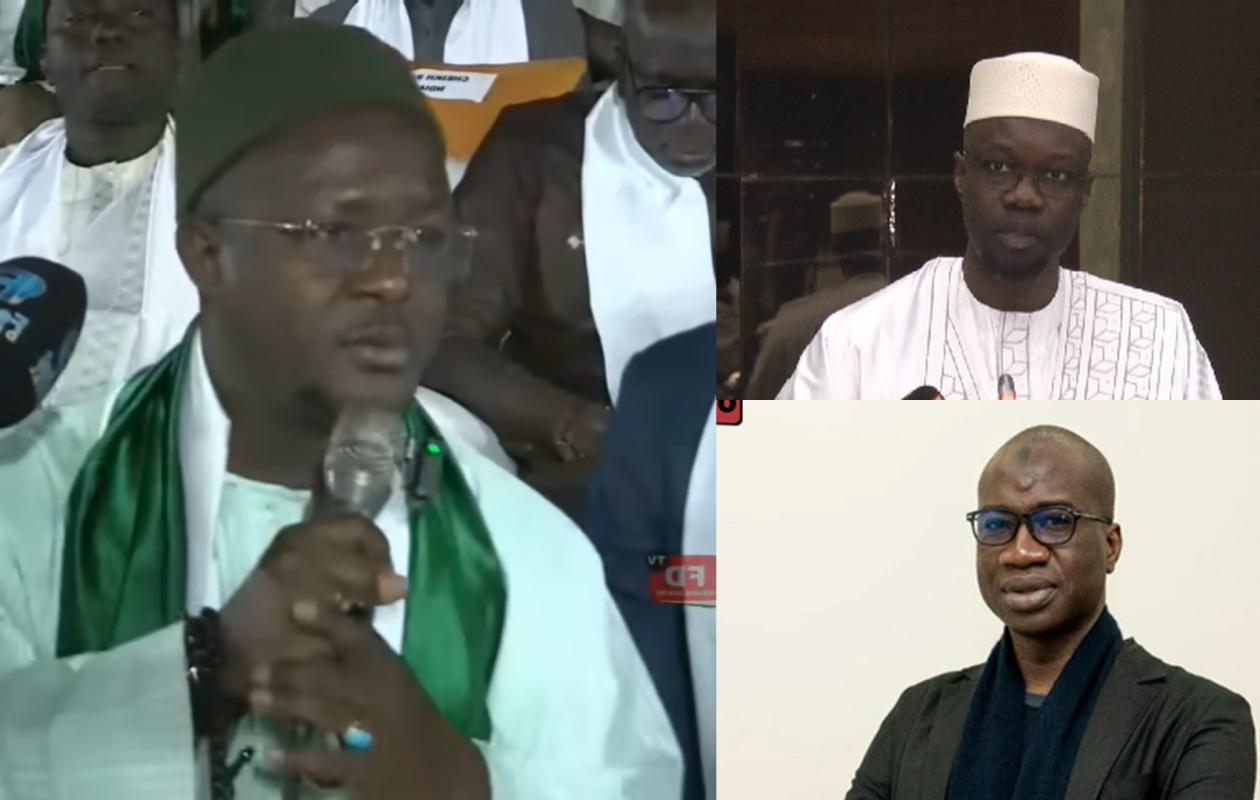 Cheikh Bara Ndiaye speaking at a press conference regarding Ndiaga Seck case