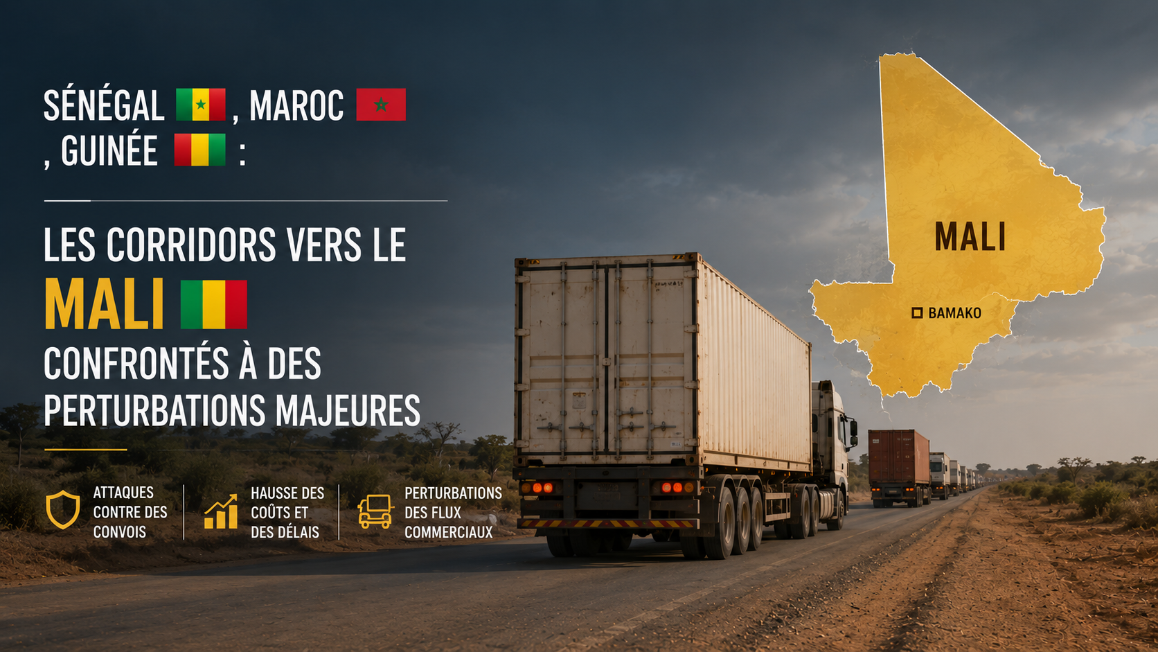 Mali’s supply routes hit as Senegal, Morocco, Guinea truckers face rising threats
