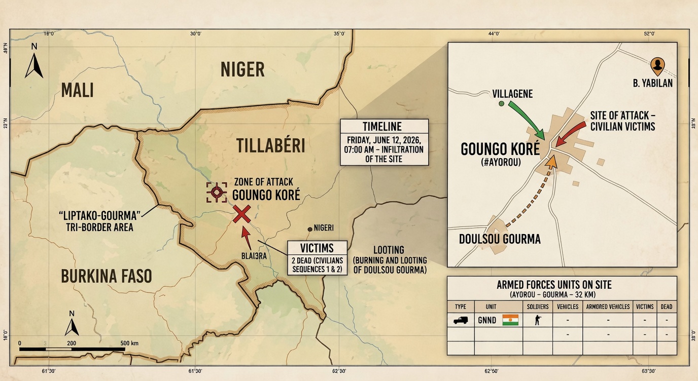 Deadly assault in Niger’s Tillabéri region claims two lives, one abduction
