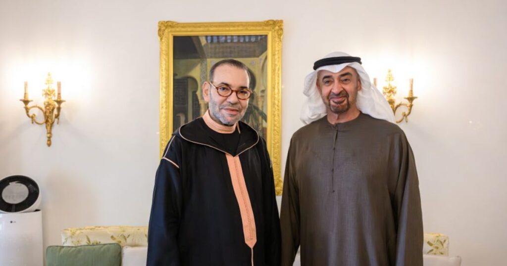 Diplomatic meeting in Rabat between King Mohammed VI and the UAE president