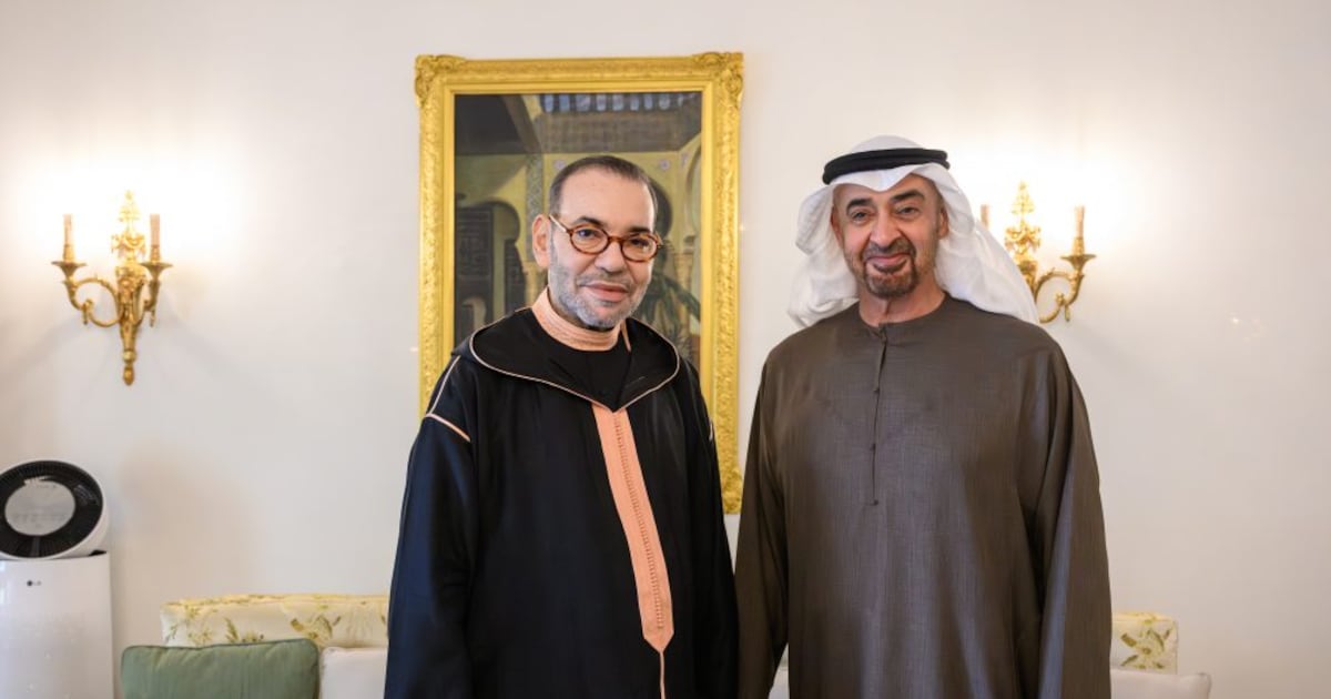 Diplomatic meeting in Rabat between King Mohammed VI and the UAE president