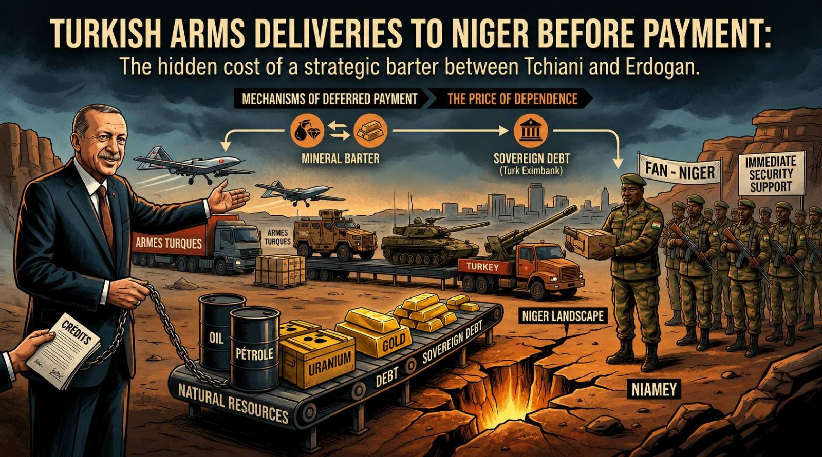 Arms delivery from Turkey to Niger before payment: the hidden cost of Tchiani’s strategic barter with Erdogan