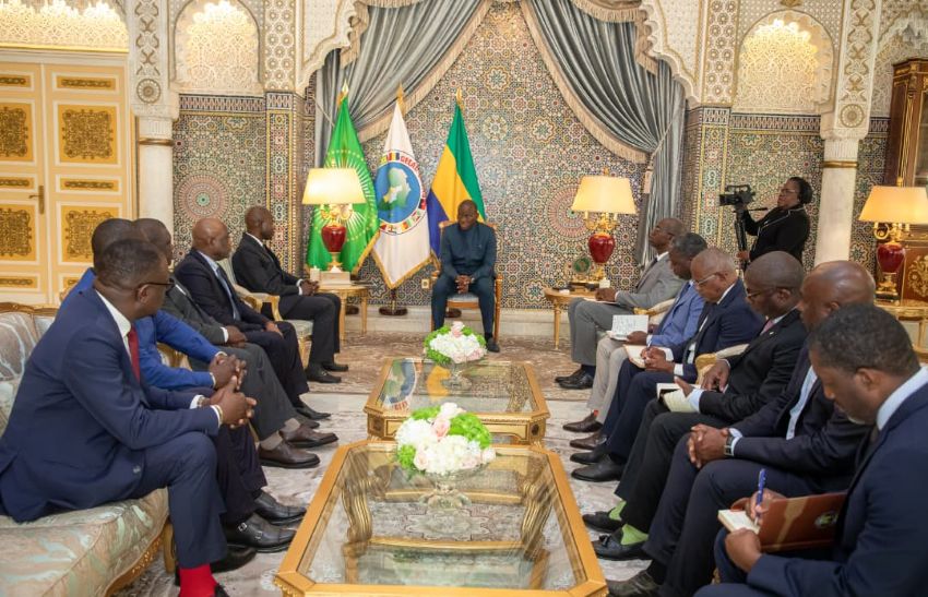 President of Gabon with Coris Bank delegation