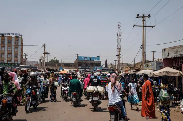 Busy market scene