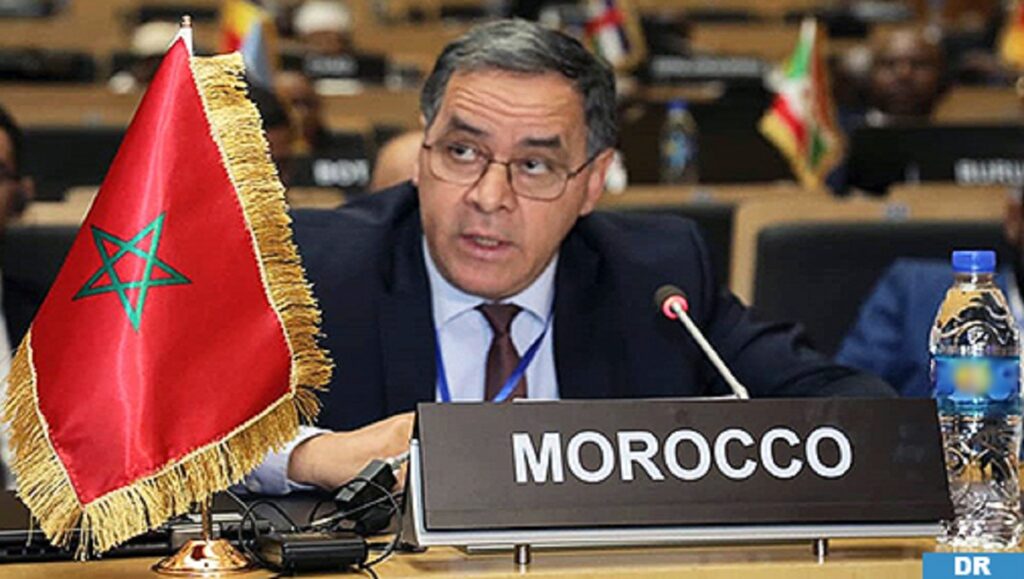 Mohamed Arrouchi representing Morocco before the Peace and Security Council of the African Union