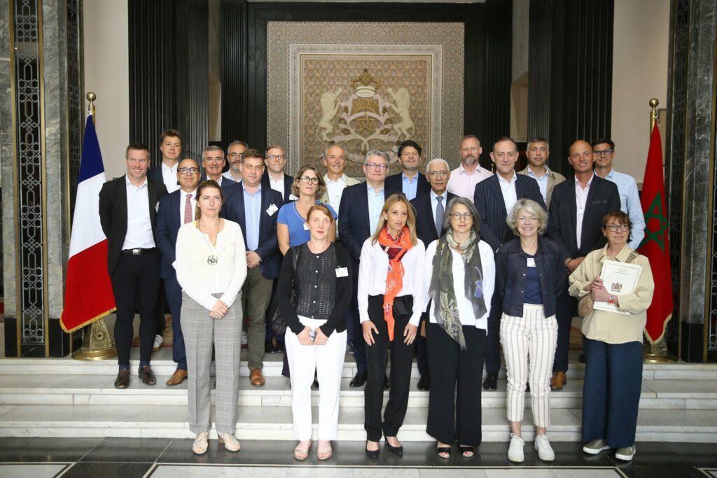 French business leaders in Rabat discussing investment opportunities