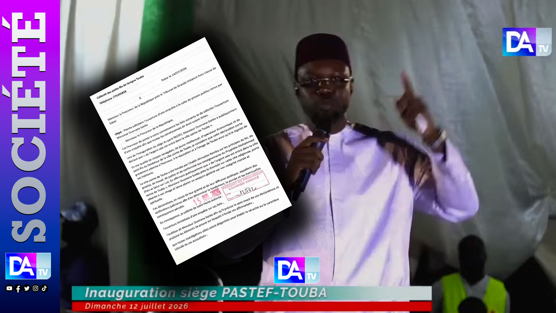 Ousmane Sonko Face à Plaignants de Touba: une Affaire d’Honneur et de Réputation