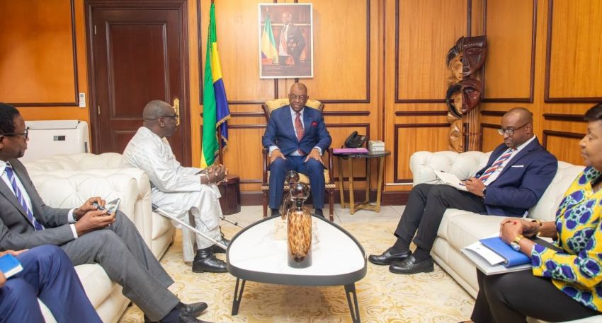 Vice-President of Gabon meeting African Development Bank representative