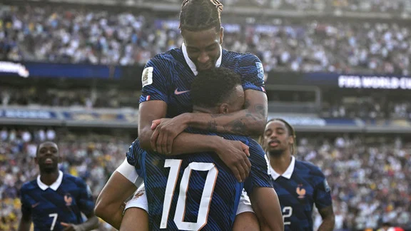 Michael Olise and Kylian Mbappé