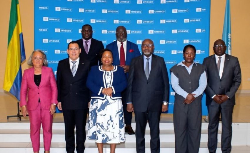 Government officials launching Gabon