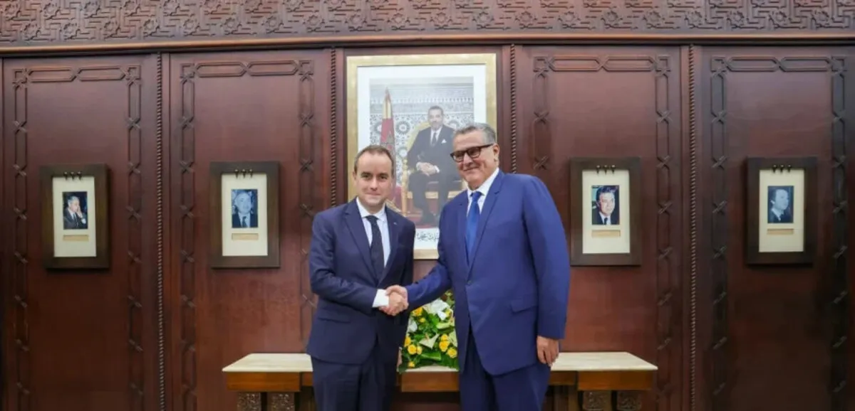 French Prime Minister Sébastien Lecornu and Moroccan officials during a strategic partnership meeting in Rabat