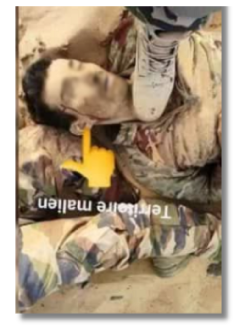 We traced the image of the man in military gear featured in the propaganda posts. The photo was flipped, and his face was later blurred.