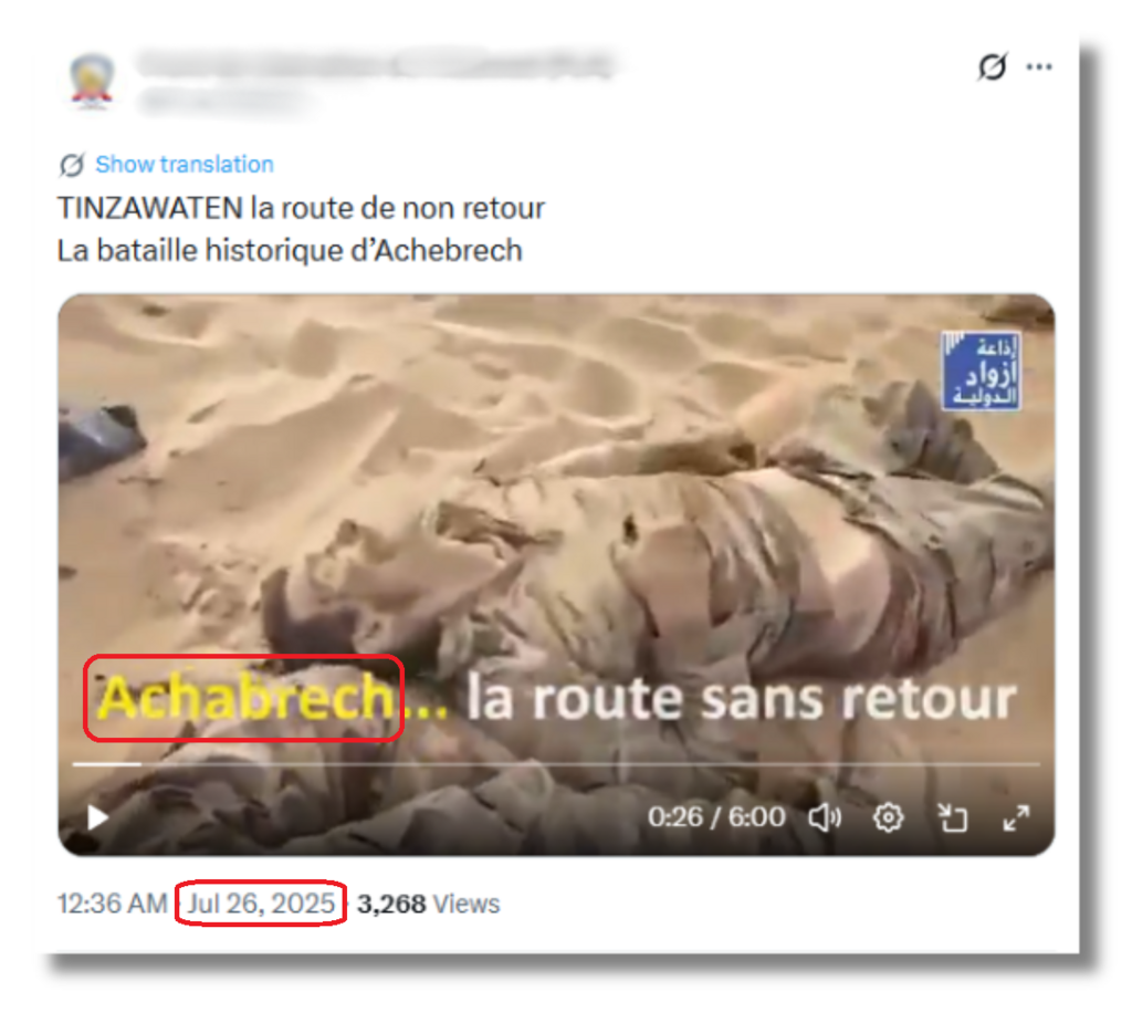 This footage, uploaded by a northern Mali armed group, shows Russian fighters killed in Tinzaouatène in 2024.