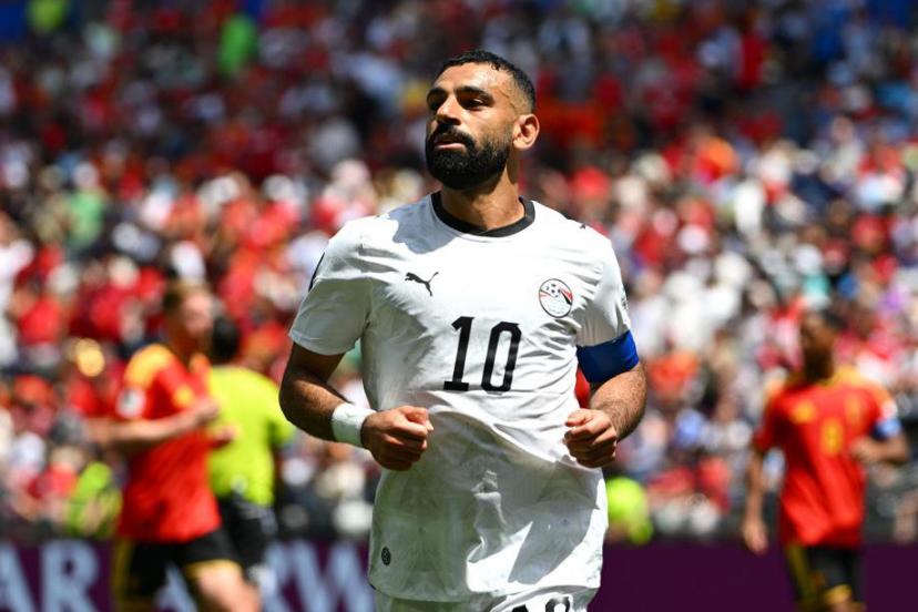 Mohamed Salah playing for Egypt
