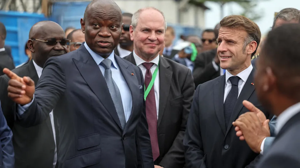 Gabon president Brice Oligui Nguema meeting with French officials