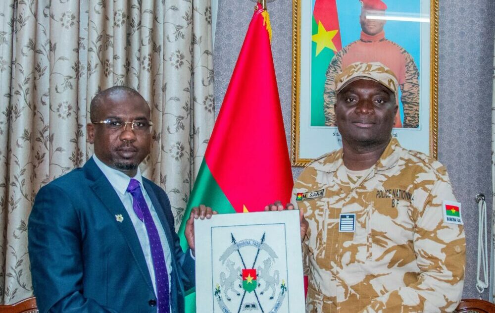 Chad and Burkina Faso leaders shaking hands