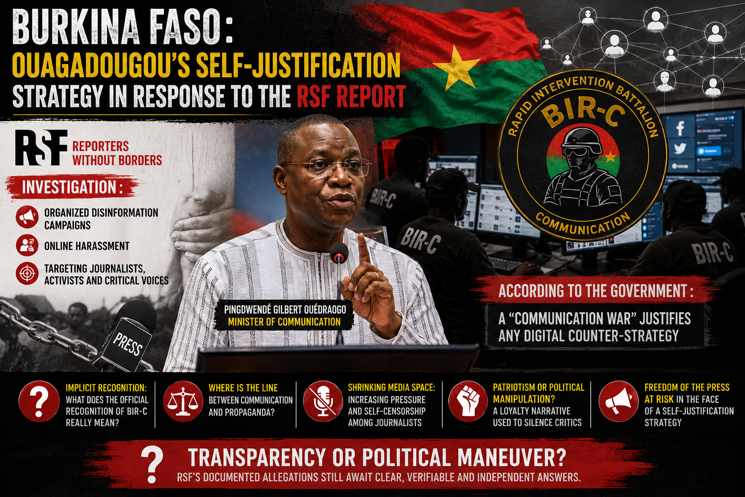 Burkina Faso faces scrutiny over state-backed online communication unit
