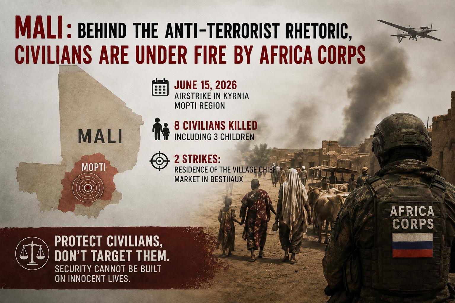 Mali: civilian protection concerns in africa corps counter-terrorism operations