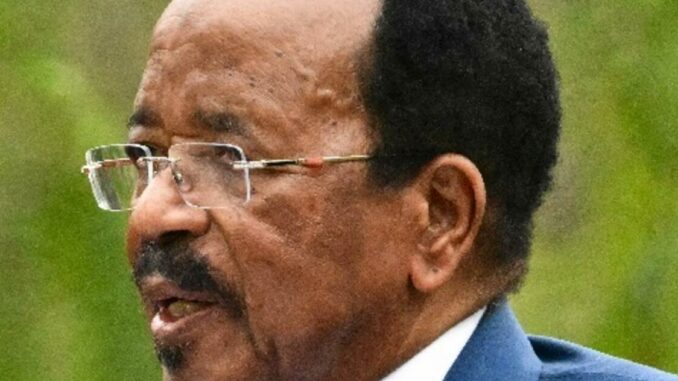 Paul Biya, President of Cameroon, during an official event