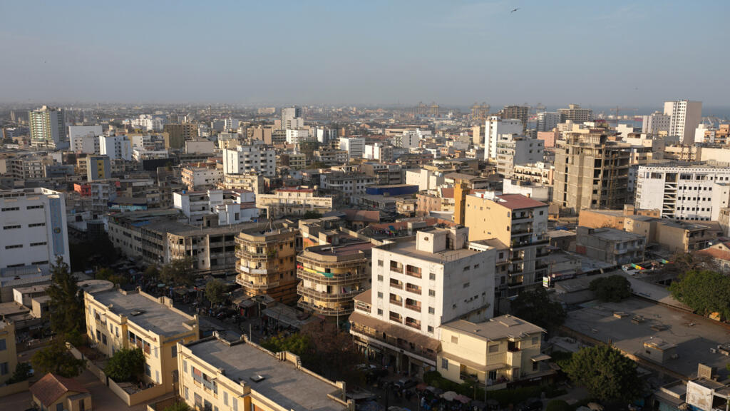 Aerial view of Dakar city center in Senegal, captured on Wednesday, March 18, 2026.