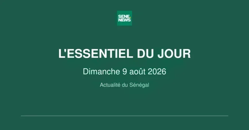 sunday highlights across Senegal august 9 2026