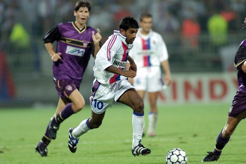 Vikash Dhorasoo playing for Lyon against Maribor in 1999