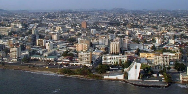 Panoramic view of Libreville’s waterfront during sunset