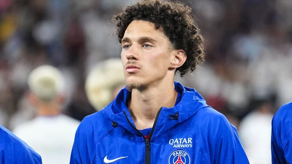 Maghnes Akliouche in PSG kit during Super Cup match