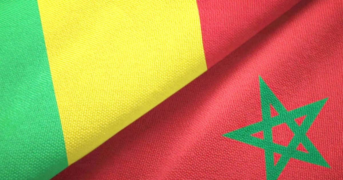 Mali and Morocco flags