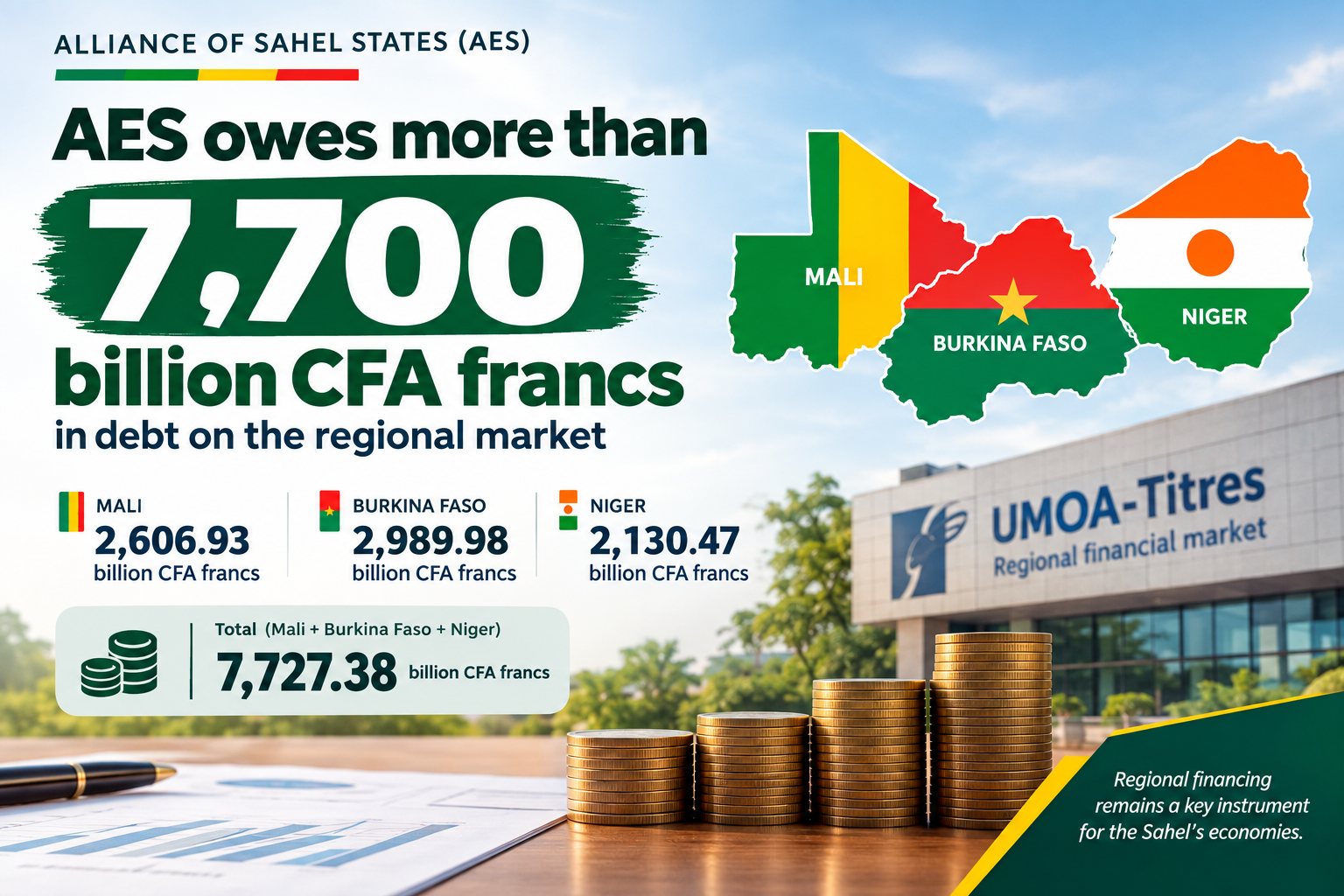 Sahel alliance’s 7,727 billion CFA franc debt burden on the regional market